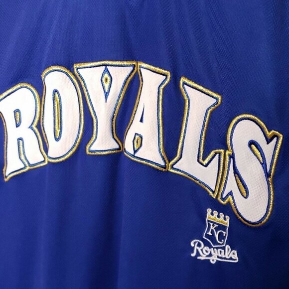 Kansas City Royals Unbranded MLB Mens Short Sleeve Gold Blue Medium - Picture 3 of 4